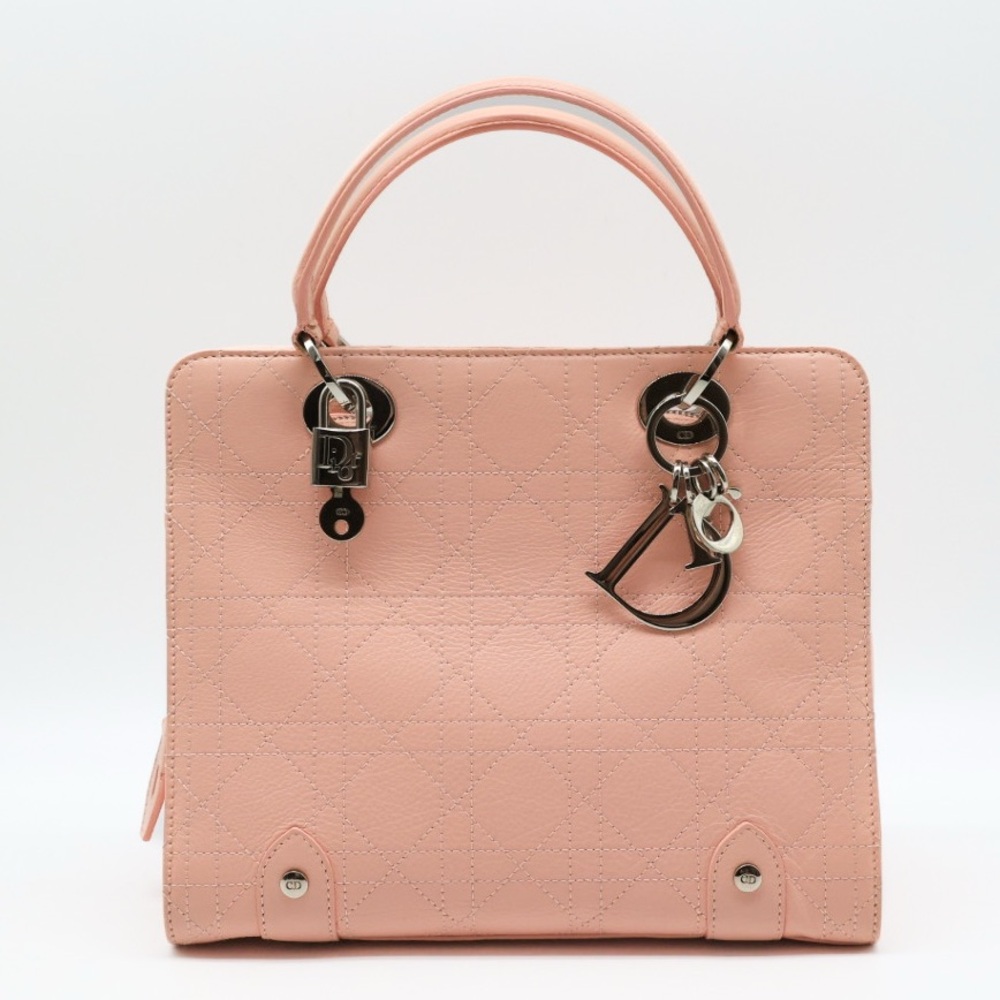 Christian Dior Lady Dior Zip Tote Stitched Cannage Leather Medium - Picture 1 of 17